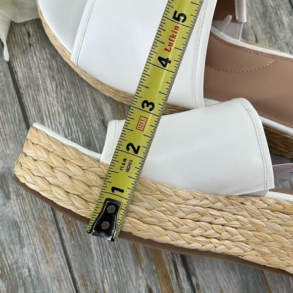 Women's Dressy Raffia Platform Slide Sandals Shies Size 8 - Picture 5 of 12